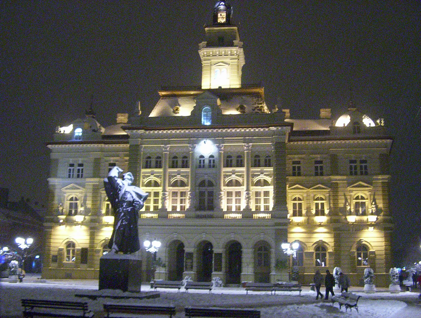 Gradska kuća u Novi Sadu i spomenik kralju Petru I